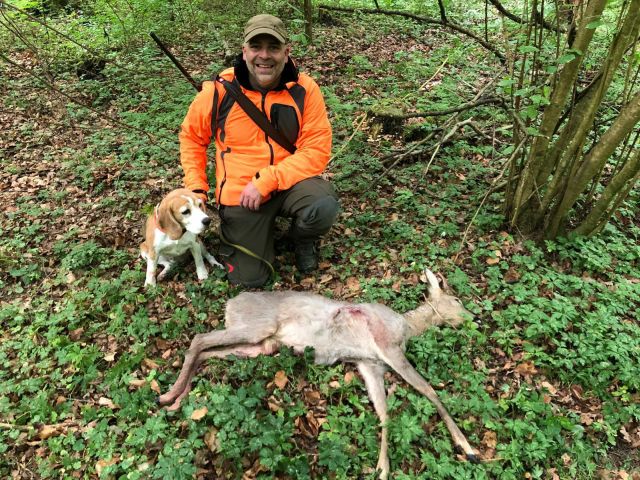 Michael und Audrey bei der Jagd auf einen Rehbock